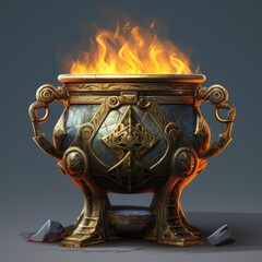 Ancient brazier created with Generative AI
