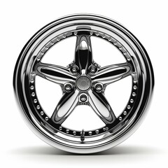 Obraz premium Car Rim Isolated on White Background. Generative ai