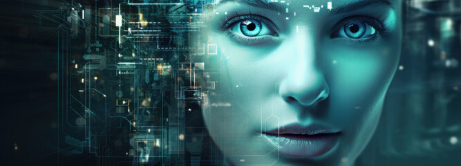 Human and technology concept,smarter technology will affect human culture