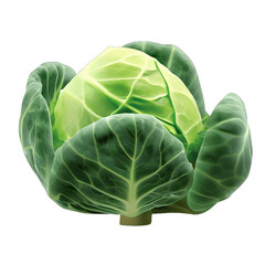 Obraz premium Nurtured Cabbage Radiance, Generative AI