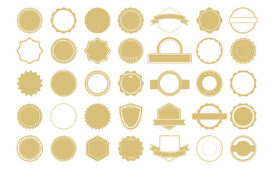 Element design collection for label and logo. Badges set in flat style. Vector illustration
