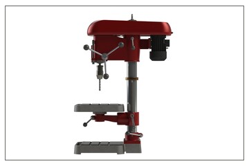 3D design of a bench drill.