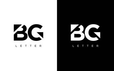 BG GB letter design logo logotype icon concept modern style look vector - obrazy, fototapety, plakaty