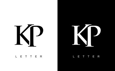 KP, PK luxury Sophisticated Abstract Letters Logo Monogram