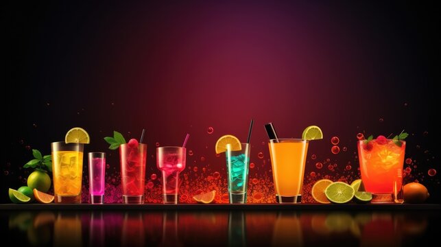 stylish advertising background for cocktail bar - stock concepts