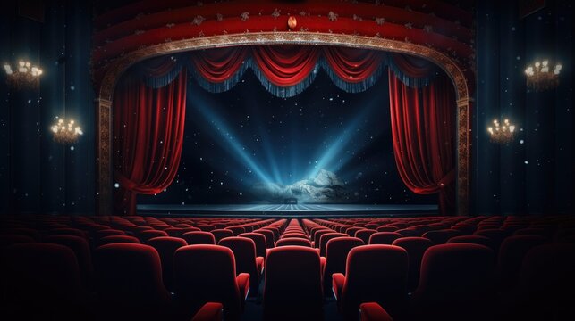 stylish advertising background for a movie theater - stock concepts