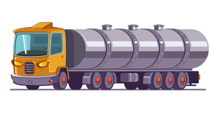 heavy transport tank truck vector illustration isolated on white background
