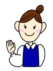 案内する女性のイラスト