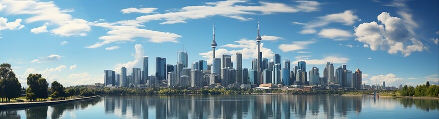 Obraz premium City panorama, generative ai