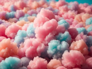 Fototapeta premium Psychedelic technicolor cotton candy background - generative ai