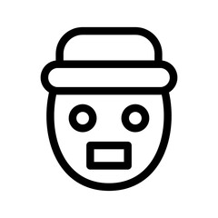 Snowman Face Icon Vector Symbol Design Illustration