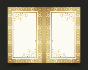 Luxury ornamental book cover design