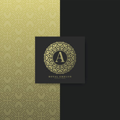 elegant gold pattern card design