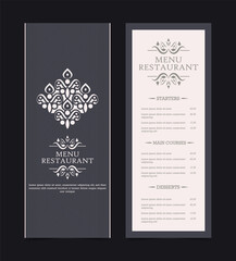 Menu Layout with ornamental Elements