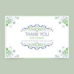 classic thank you wedding card