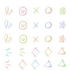 set of icons handwriting