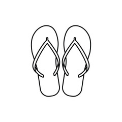Slipper flip flops isolated icon. Vector illustration design.
