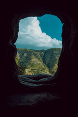 view from the window of the mountain