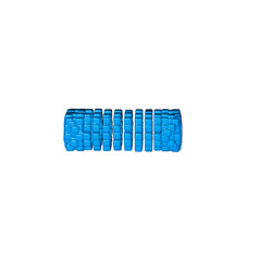 Symbol made of blue cubes