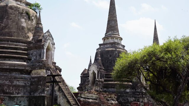 Si Sanphet temple ruins of ayutthaya city, thailand