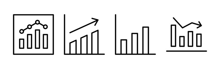 Growing graph Icon vector. Chart icon. Graph Icon