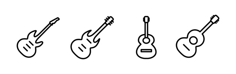 Guitar icon vector. musical instrument sign