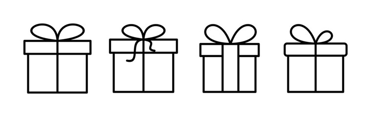 Gift icon vector. gift box icon. birthday gift