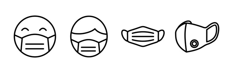 Face mask icon vector. medical Face Mask icon.