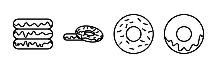 Donut icon vector. doughnut icon. donut logo
