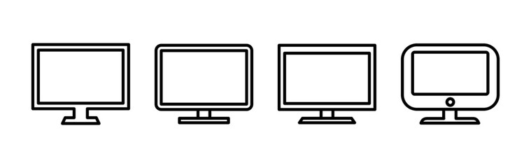 Computer icon vector. computer monitor icon.