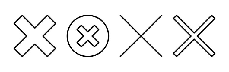 Obraz premium Close vector icon. Delete icon. remove, cancel, exit symbol.