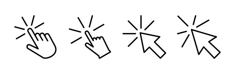 Click icon vector. cursor icon vector. pointer sign