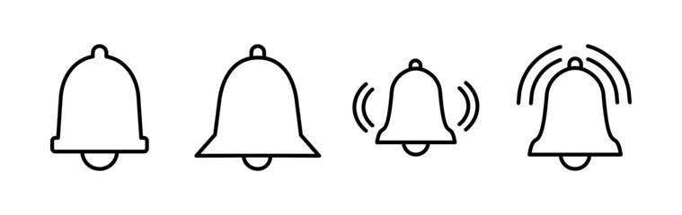 Bell Icon vector in trendy flat style isolated. Notification symbol web site design