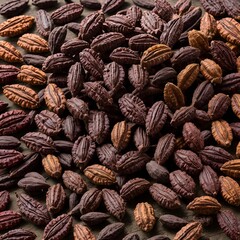 Fototapeta premium full frame of whole cacao fruit