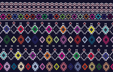 colorful ethnic geometric patterns Vector design. For fabric, rug