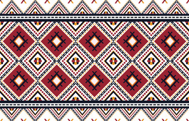colorful ethnic geometric patterns Vector design for fabric, carpet ,Fabric pattern