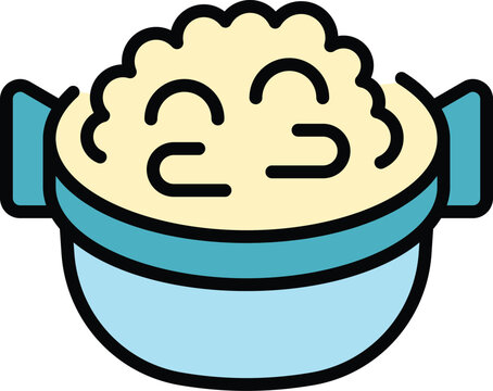 recommend clip art: Spanish paella icon outline vector. Seafood spain. Cooking cuisine color flat
