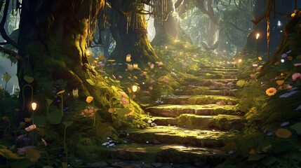Obraz na płótnie Canvas Fairy Tale Forest: A Realm of Magic and Wonder