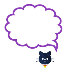 鈴をつけた猫のセリフ吹き出し
