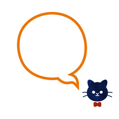 リボン猫のセリフ吹き出し
