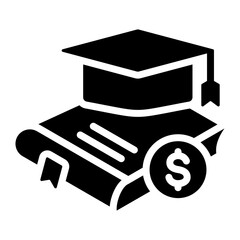Tuition Assistance Glyph Icon