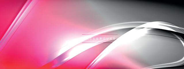 Vector abstract background - liquid transparent bubble shapes on fluid gradient with shadows and light effects