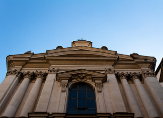 details on the entrance of a church in rome