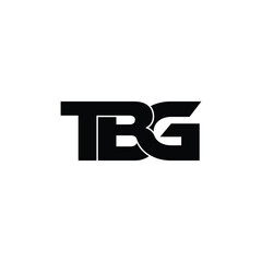 TBG letter monogram logo design vector