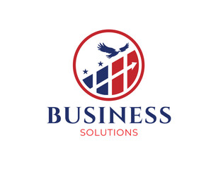 Eagle Increase Financial Business Trading Logo Design Template