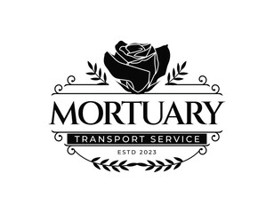 Rose Flower Mortuary Business Logo Design Template