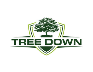 Tree With Shield Logo Design Template