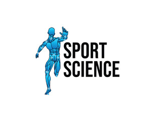 Sports Active Action Figure Medical Science Logo Design Template