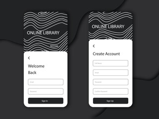 Free vector website login page template design