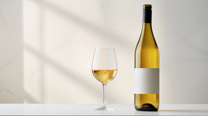 Captivating Flow of White Wine Elegantly Cascading into a Glass, Enhancing Any Dining Experience